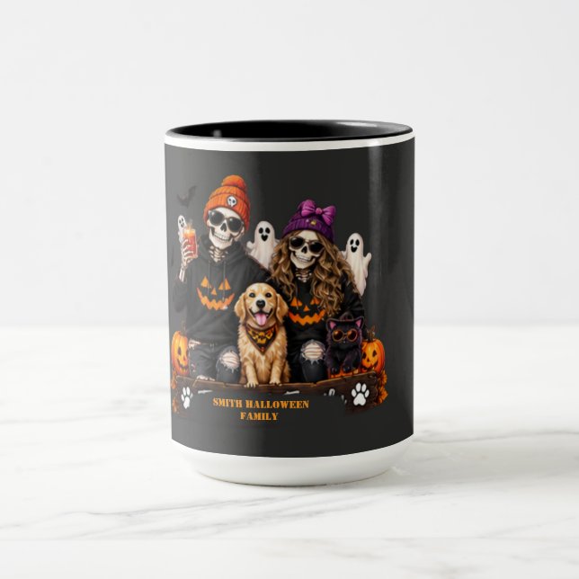 Personalized Skeleton Halloween Stay Spooky Mug (Center)