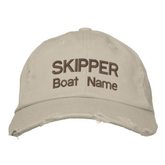 Personalized Skipper and Boat Name Hat