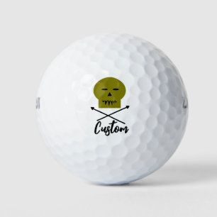 Personalized Skull and Crossbones Golf Balls