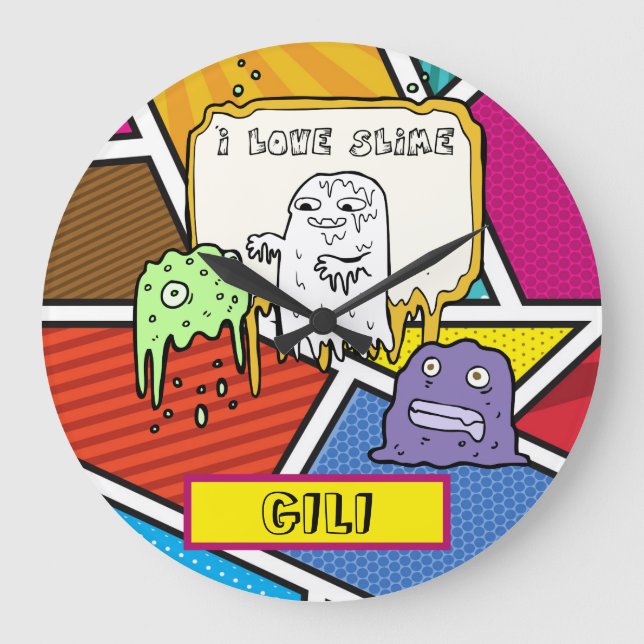 Personalized Slime Lovers Wall Clock (Front)