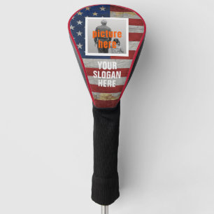 PERSONALIZED SLOGAN COUNTRY SAYING CUSTOMIZED FLAG GOLF HEAD COVER