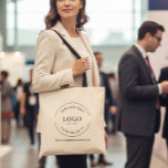 Personalized Small Business Branding Reusable Tote Bag<br><div class="desc">Promote your brand in style with this Custom Logo Canvas Tote Bag, designed for everyday use and effortless brand visibility. Made from durable, eco-friendly canvas, this reusable tote features your custom logo printed on the front with optional website or brand details, creating a polished and professional marketing piece your customers...</div>