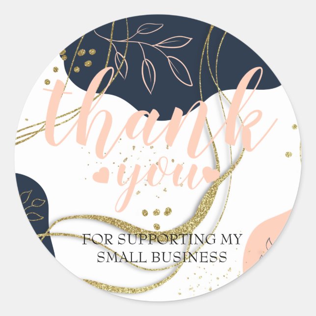 Personalized small business thank you  Label (Front)