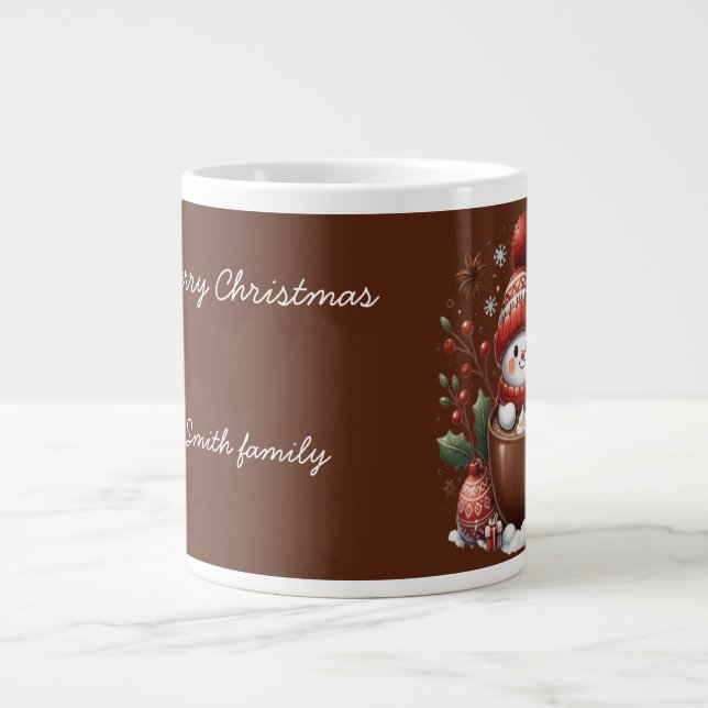 Personalized Snowman Mug - Custom Name Gift (Front)