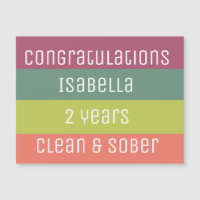 personalized sobriety 12 step recovery custom card