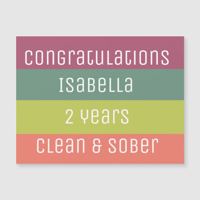 personalized sobriety 12 step recovery custom card (Front)