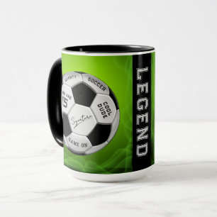 Personalized Soccer Ball Birthday Age Name Text Mug