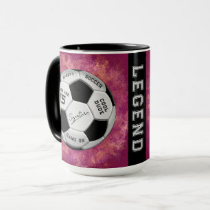 Personalized Soccer Ball Birthday Age Name Text Mug
