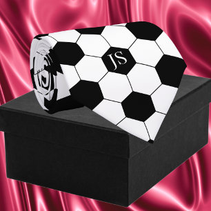 Personalized Soccer Ball Monogram Tie