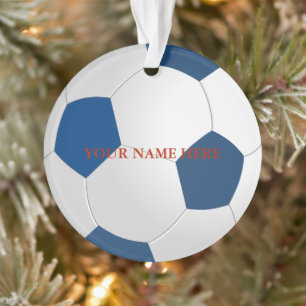 Personalized Soccer Ball Name Christmas Ornament
