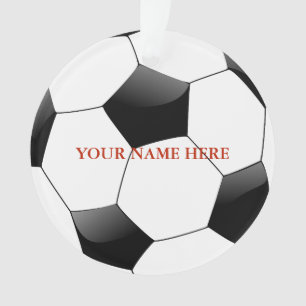 Personalized Soccer Ball Name Christmas Ornament