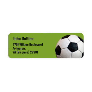 Personalized   Soccer Ball Return Address Label