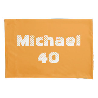 Personalized Soccer coach Orange white Colorful Pillowcase