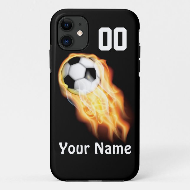 PERSONALIZED Soccer Phone Cases YOUR NUMBER & NAME (Back)