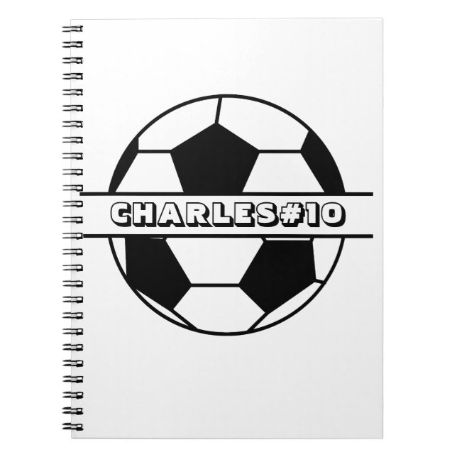 Personalized Soccer Spiral Photo Notebook (Front)