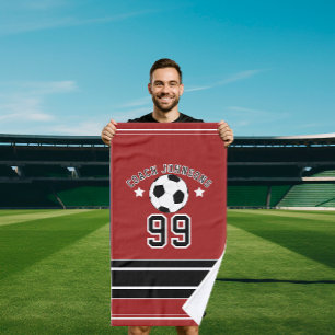 Personalized soccer Sports Custom Football Player Hand Towel