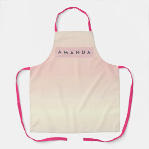 Personalized Soft Pastel Blush Gradient Apron