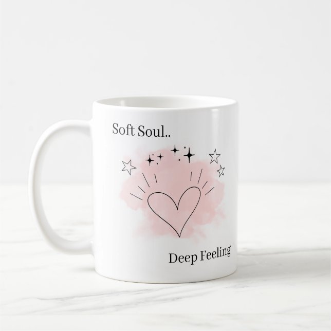 Personalized Soft Soul Ceramic Coffee Mug (Left)