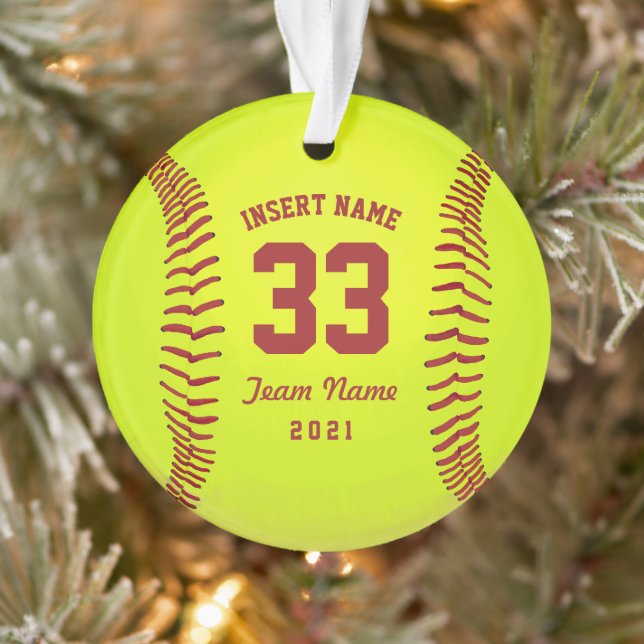 Personalized Softball Team Ornament (Tree)