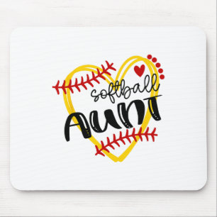 Personalized Softll Heart Tee Cute Aunt Women Soft Mouse Pad
