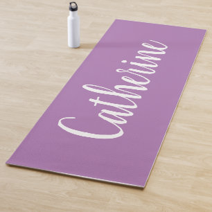 Personalized Solid Color Yoga Mat with Name