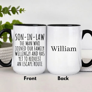 Personalized Son in Law Mug