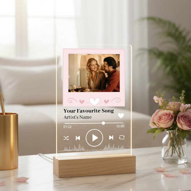 Personalized Song Code Romantic LED Night Light  Acrylic Sign (Personalized Song Code Romantic LED Night Light Acrylic Sign)