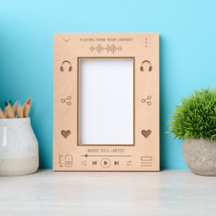 Personalized Song Music Etched Frames