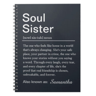Personalized Soul Sister Definition Notebook