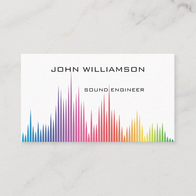 Personalized Sound Engineer Audio Engineering Business Card (Front)