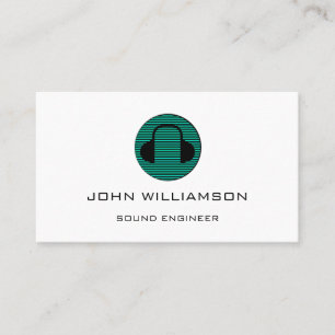 Personalized Sound Engineer Audio Engineering Business Card