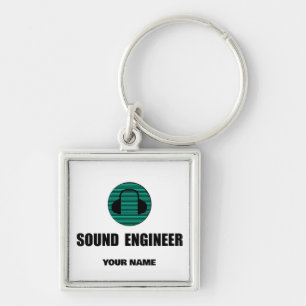 Personalized Sound Engineer Audio Engineering Key Ring