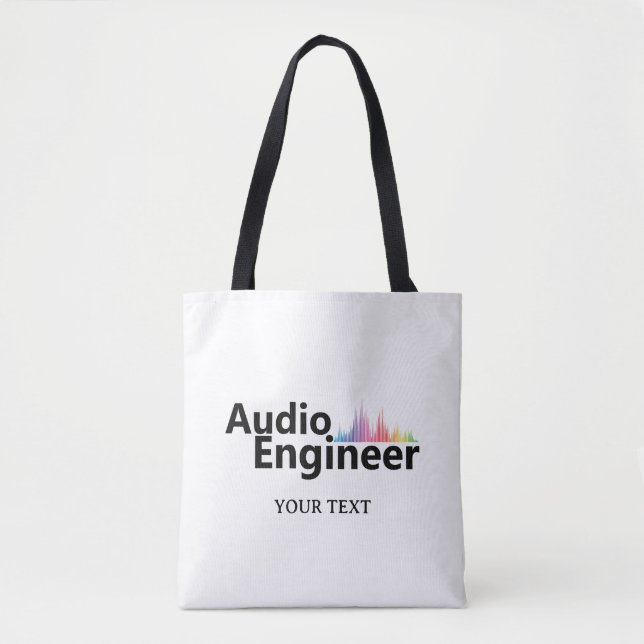Personalized Sound Engineer Audio Engineering Tote Bag (Front)