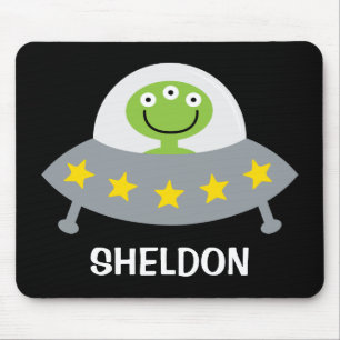 Personalized Space Alien Mousepad for Kids