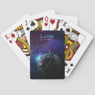 Personalized Space galaxy stars and planets Playing Cards