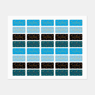 Personalized Space Name Labels neutral Set