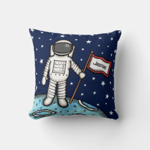 Personalized Spaceman Astronaut Cosmonaut Cushion