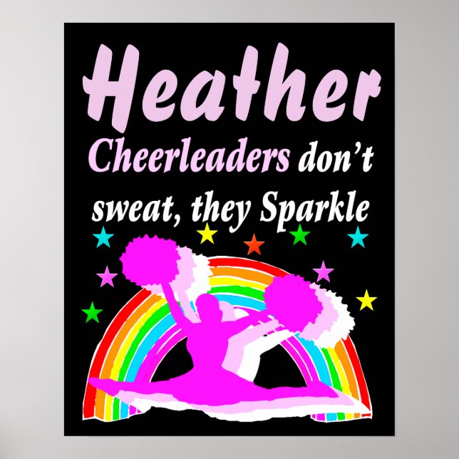 PERSONALIZED SPARKLING CHEERLEADER POSTER (Front)