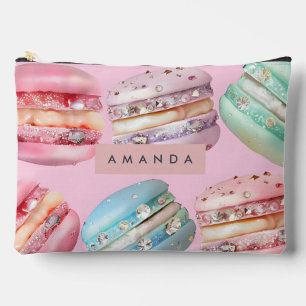 Personalized Sparkling Pastel Macaron Bliss Accessory Pouch