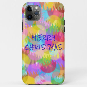 PERSONALIZED SPARKLY COLOURED MERRY CHRISTMAS iPhone 11 PRO MAX CASE