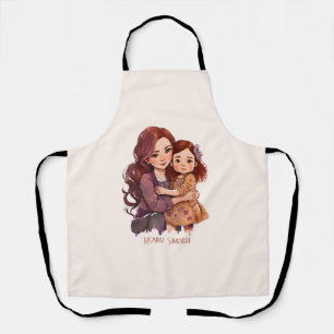 Personalized Sparkly Mother and Daughter Apron