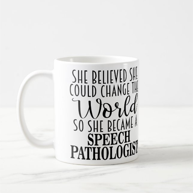 Personalized Speech Pathologist Gift Mug (Left)