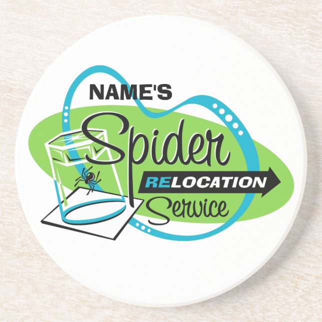 PERSONALIZED Spider Relocation Service Coaster (Front)