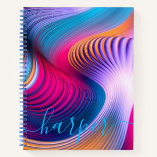 Personalized Spiral Notebook - Abstract Art