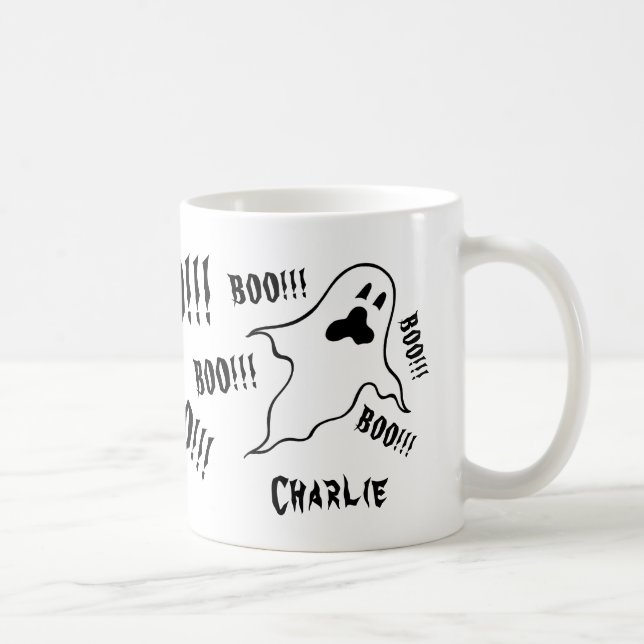 Personalized Spooky Halloween Ghosts Coffee Mug (Right)