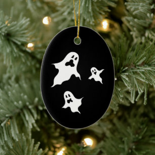 Personalized Spooky Halloween Ghosts Tree Ornament