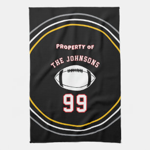 Personalized Sports Towel   Custom Football Player