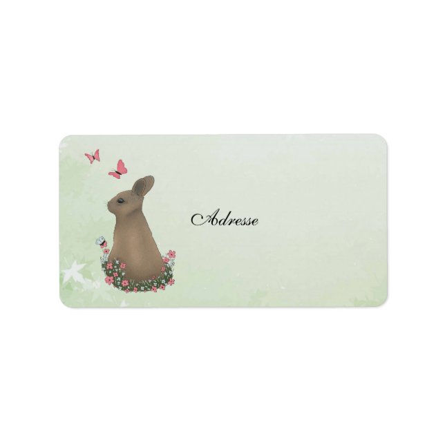 Personalized Spring Bunny Label (Front)