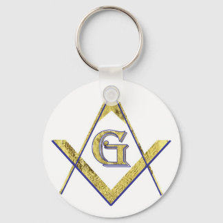 PERSONALIZED SQUARE AND COMPASSES MASONIC KEY RING
