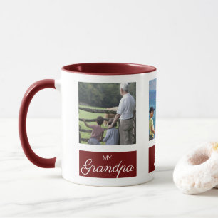 Personalized Square Photo Collage Grandparent Mug